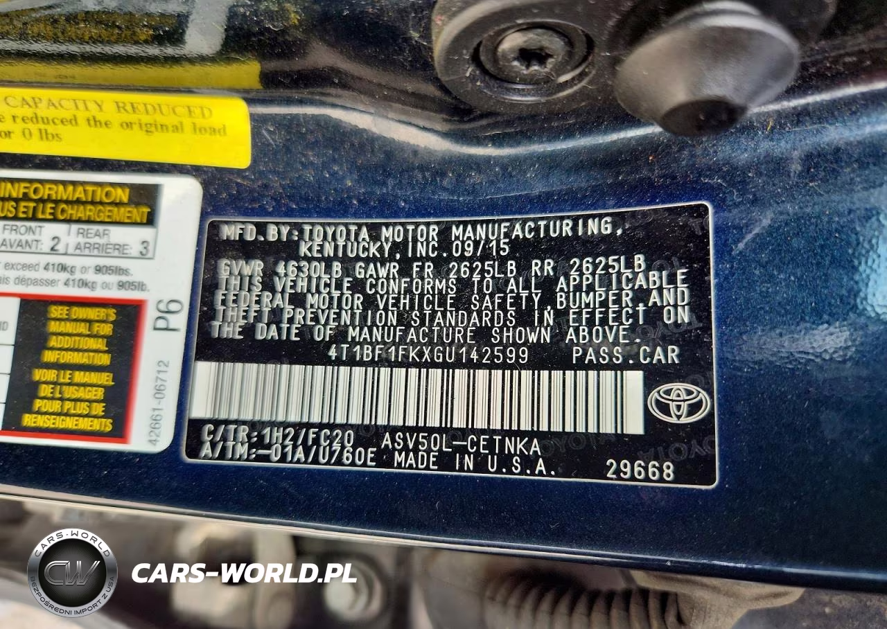 2016 Toyota Camry Le VIN:4T1BF1FKXGU142599 - 13