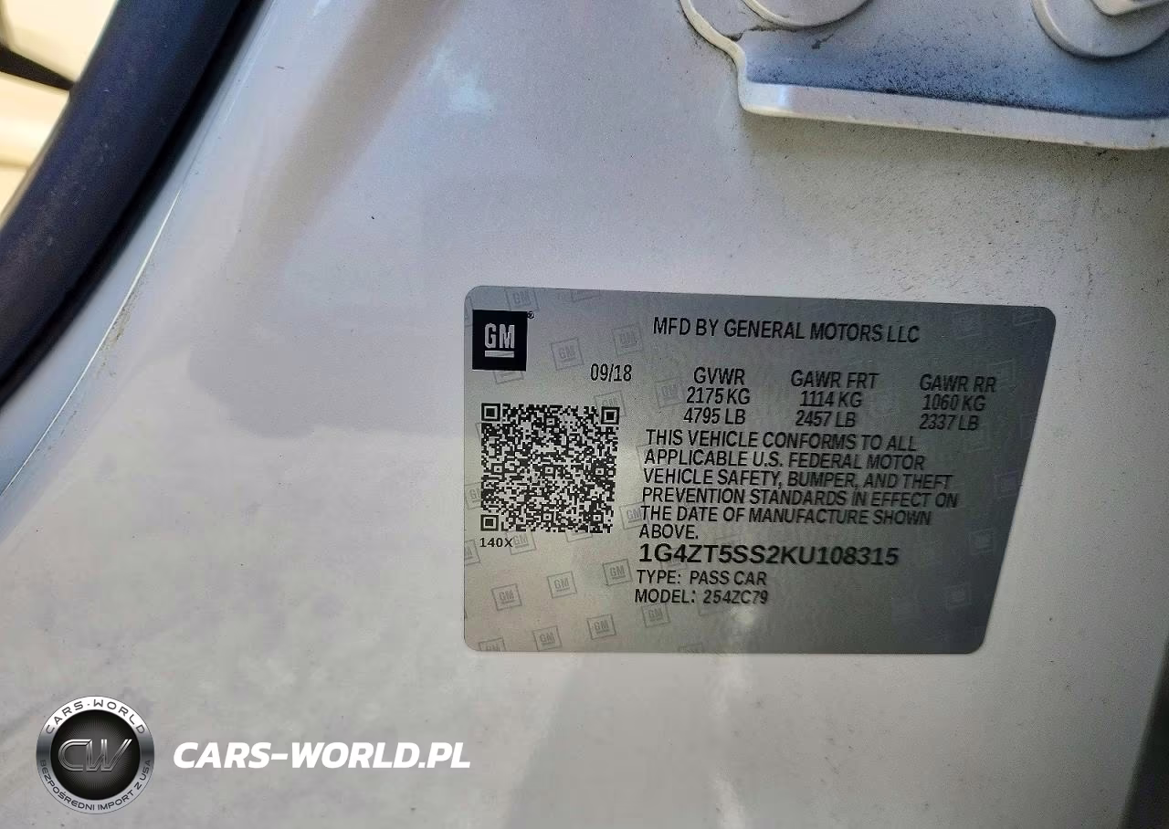 2019 Buick Lacrosse Premium VIN:1G4ZT5SS2KU108315 - 12