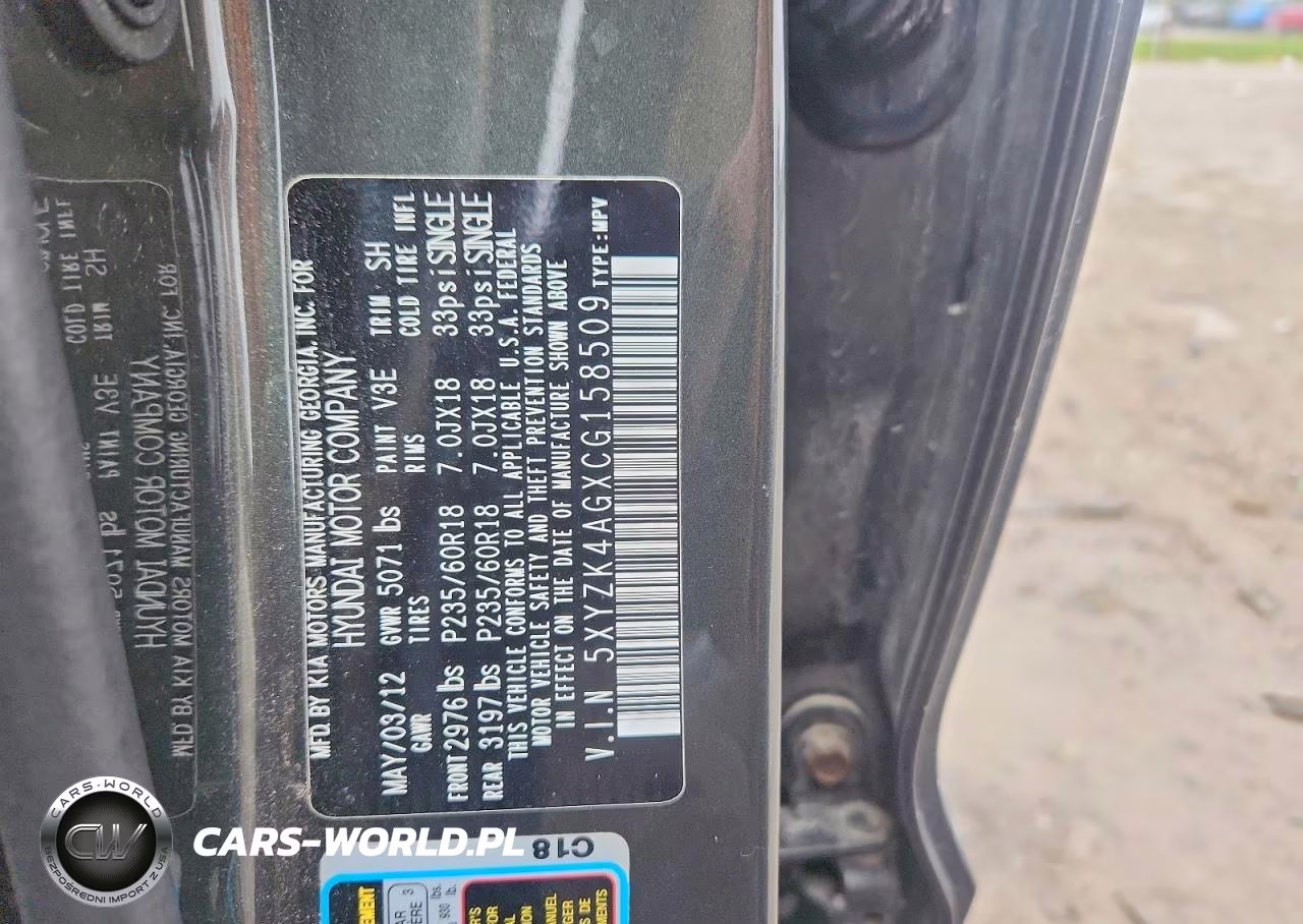 2012 Hyundai Santa Fe Limited VIN:5XYZK4AGXCG158509 - 13
