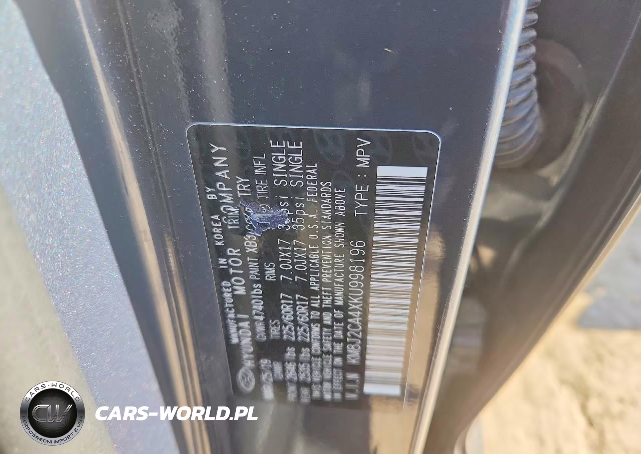 2019 Hyundai Tucson Se VIN:KM8J2CA4XKU998196 - 13