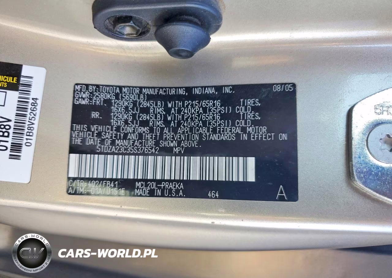 2005 Toyota Sienna Le 8 Passenger VIN:5TDZA23C35S376542 - 13