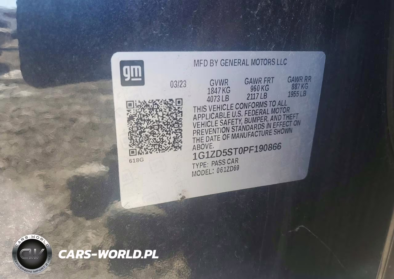 2023 Chevrolet Malibu Lt VIN:1G1ZD5ST0PF190866 - 12