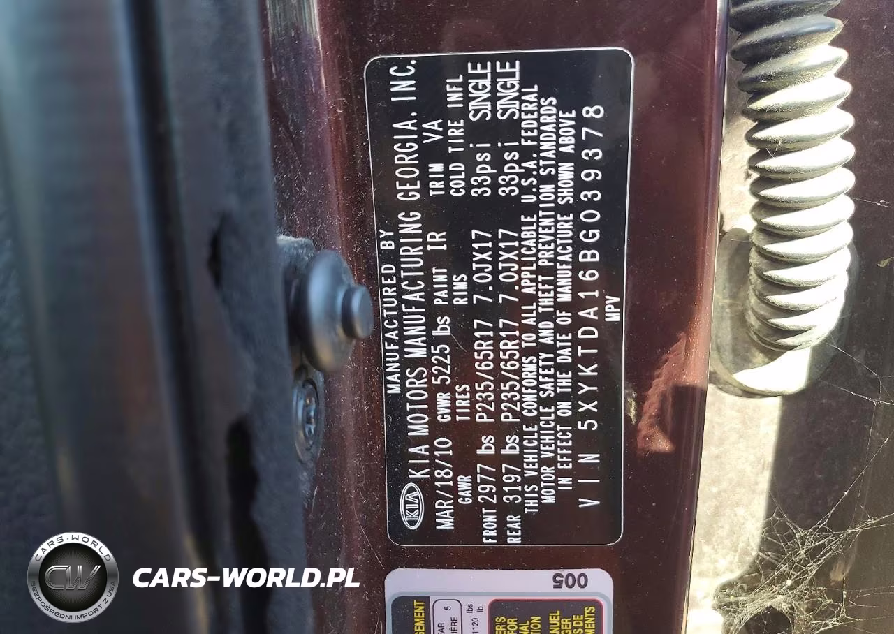 2011 Kia Sorento Lx VIN:5XYKTDA16BG039378 - 13