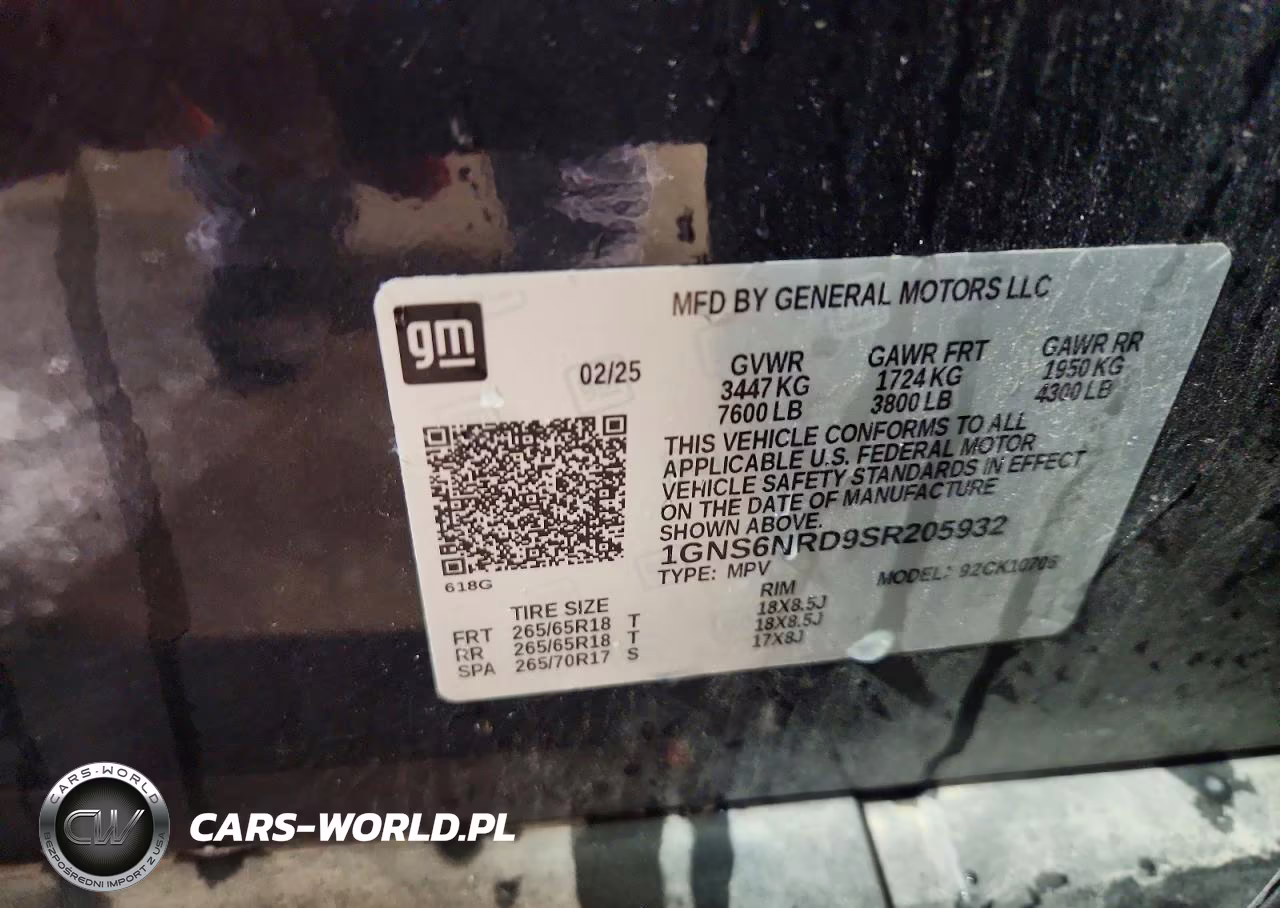 2025 Chevrolet Tahoe K1500 Lt VIN:1GNS6NRD9SR205932 - 13