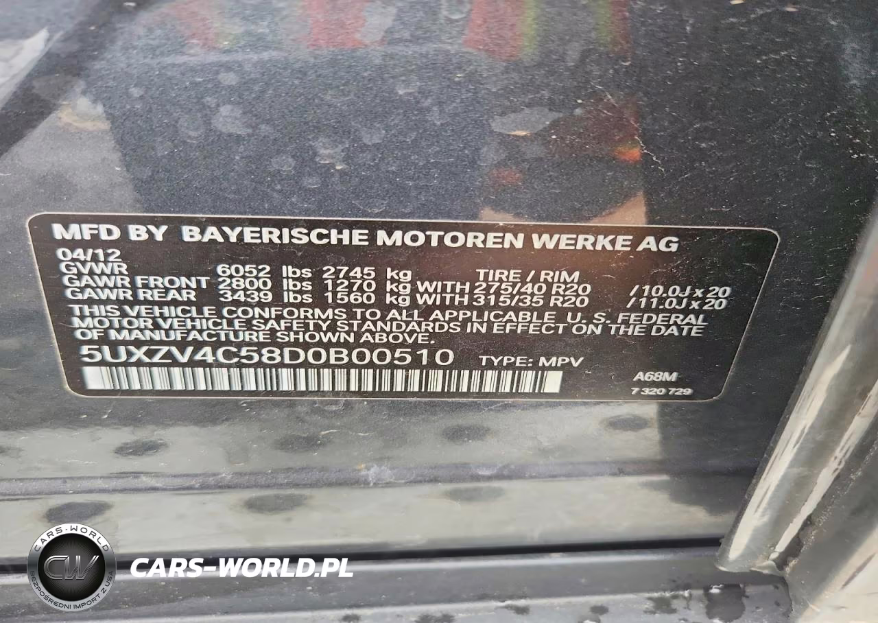 2013 BMW X5 xDrive35I VIN:5UXZV4C58D0B00510 - 13