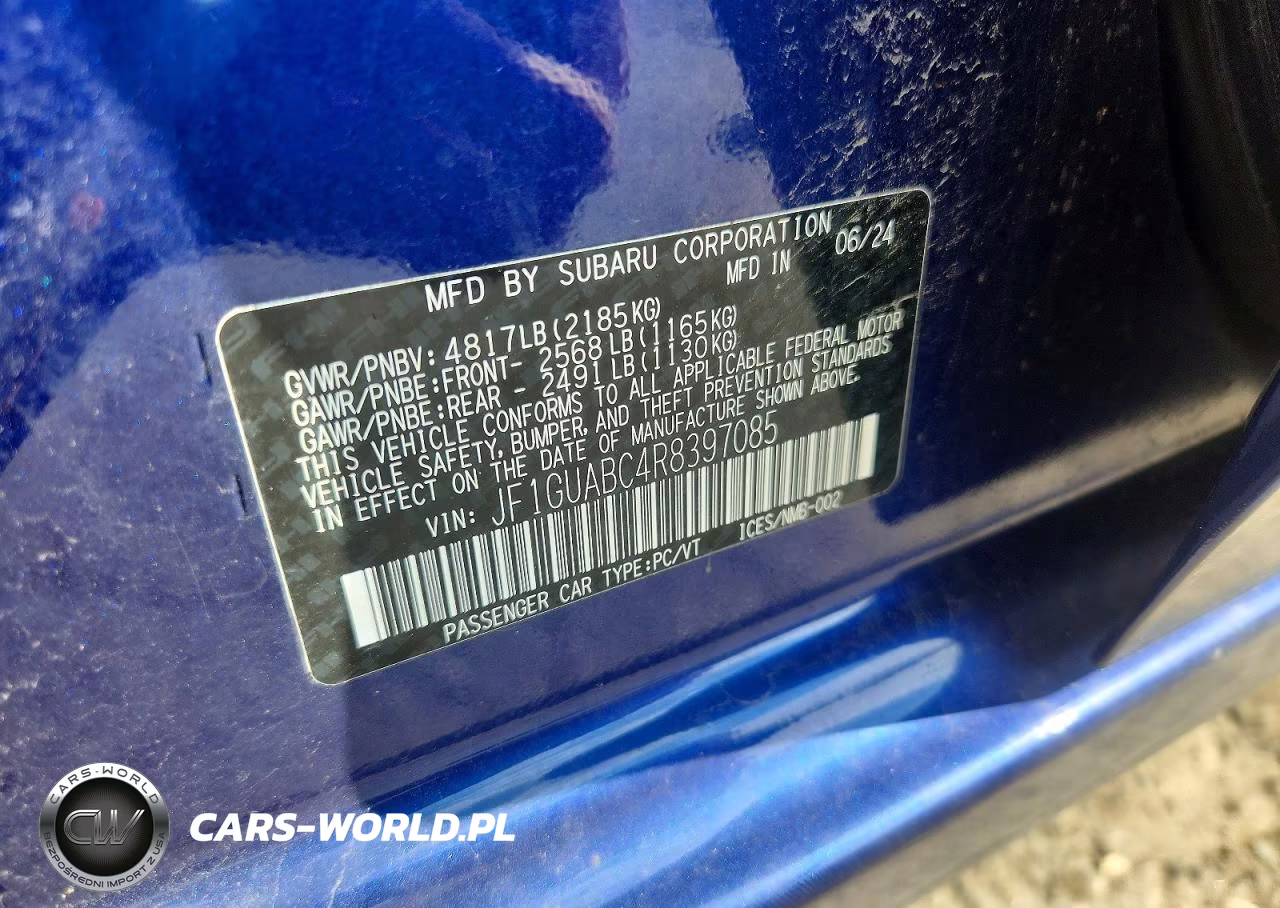 2024 Subaru Impreza VIN:JF1GUABC4R8397085 - 13