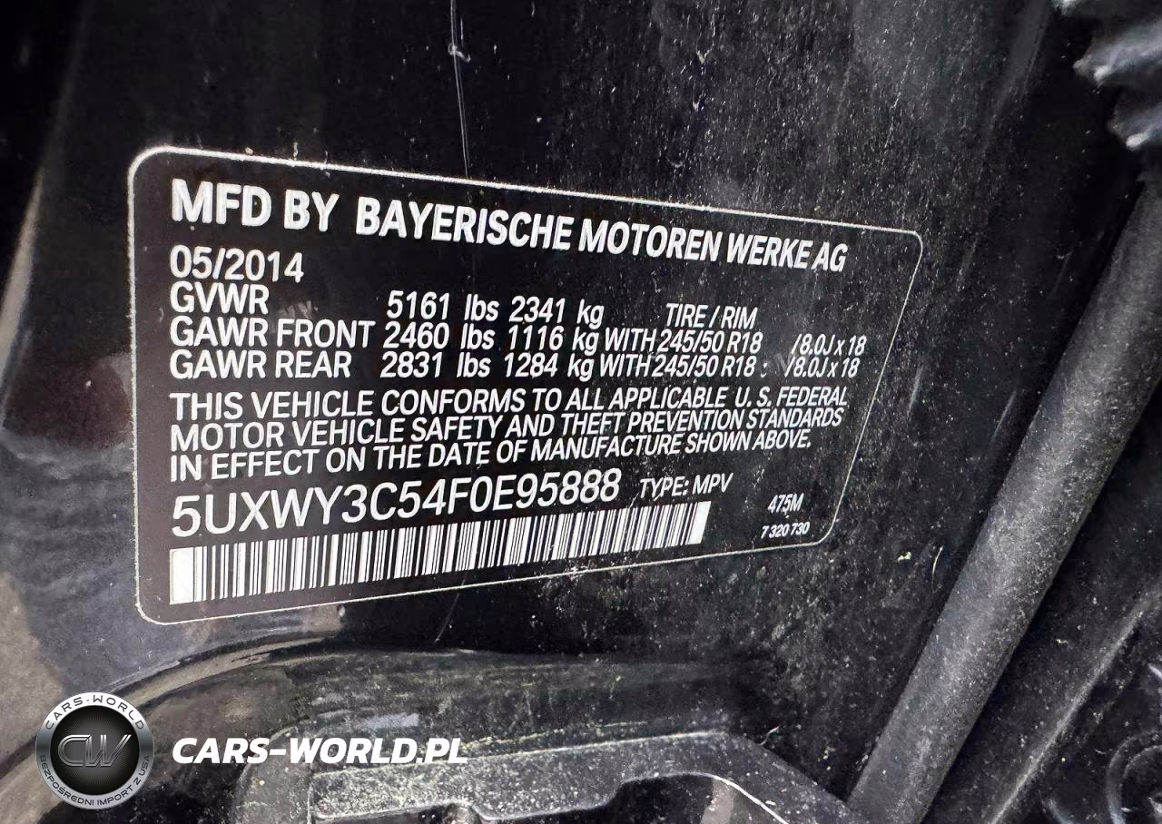 2015 BMW X3 xDrive28D VIN:5UXWY3C54F0E95888 - 12