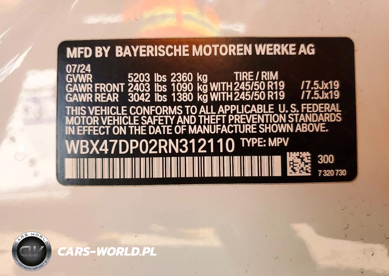 2024 BMW X3 Sdrive30I VIN:WBX47DP02RN312110 - 14