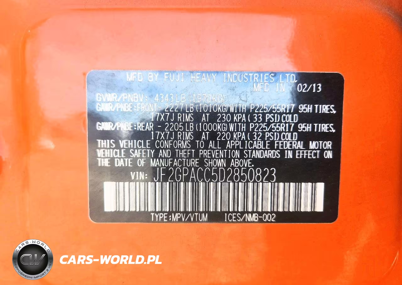 2013 Subaru Xv Crosstrek 2.0 Premium VIN:JF2GPACC5D2850823 - 12