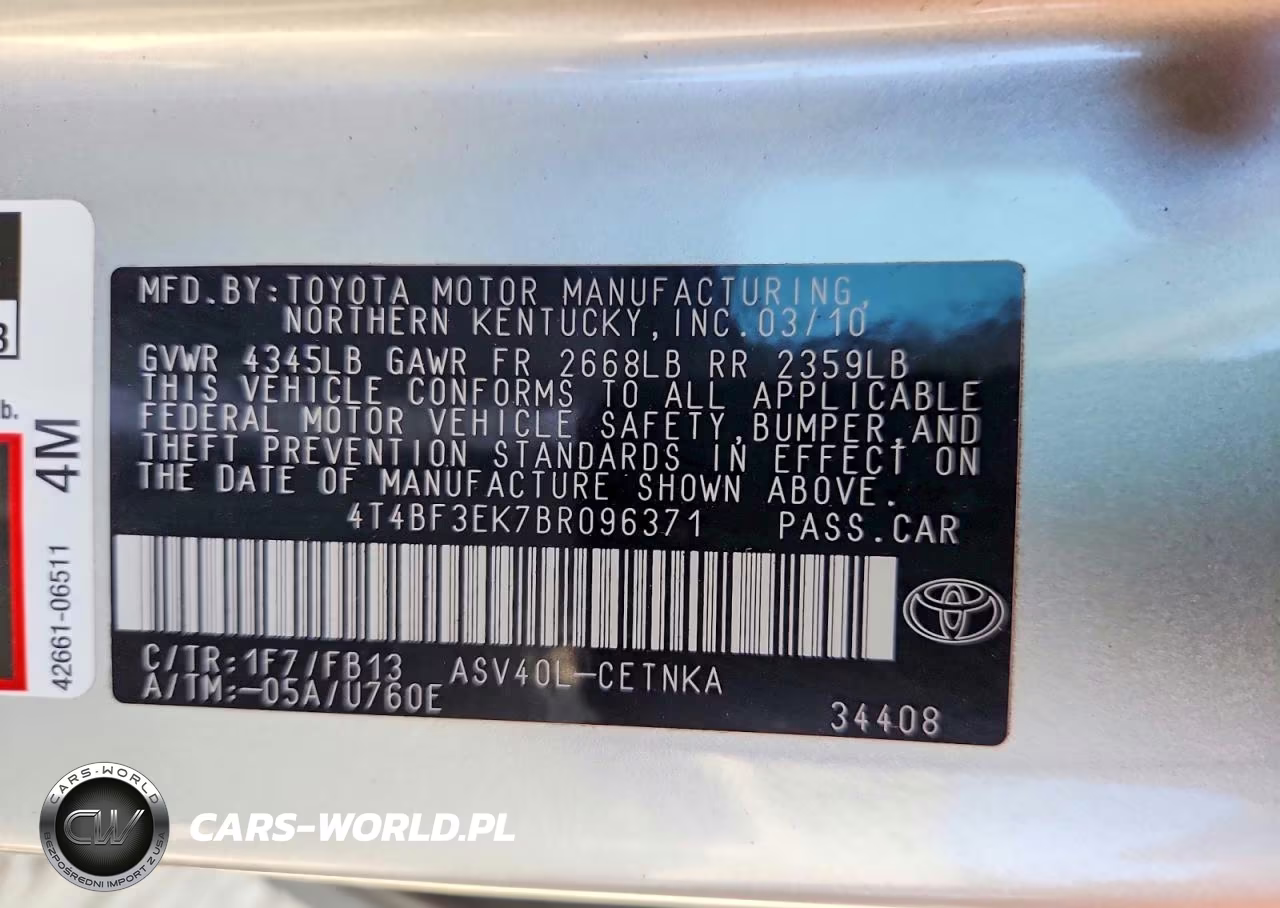2011 Toyota Camry Le VIN:4T4BF3EK7BR096371 - 12