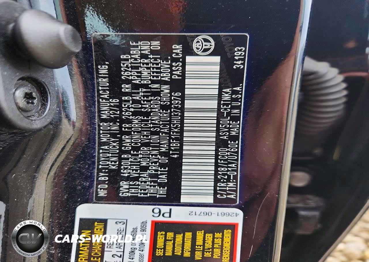 2017 Toyota Camry Le VIN:4T1BF1FK5HU373976 - 12
