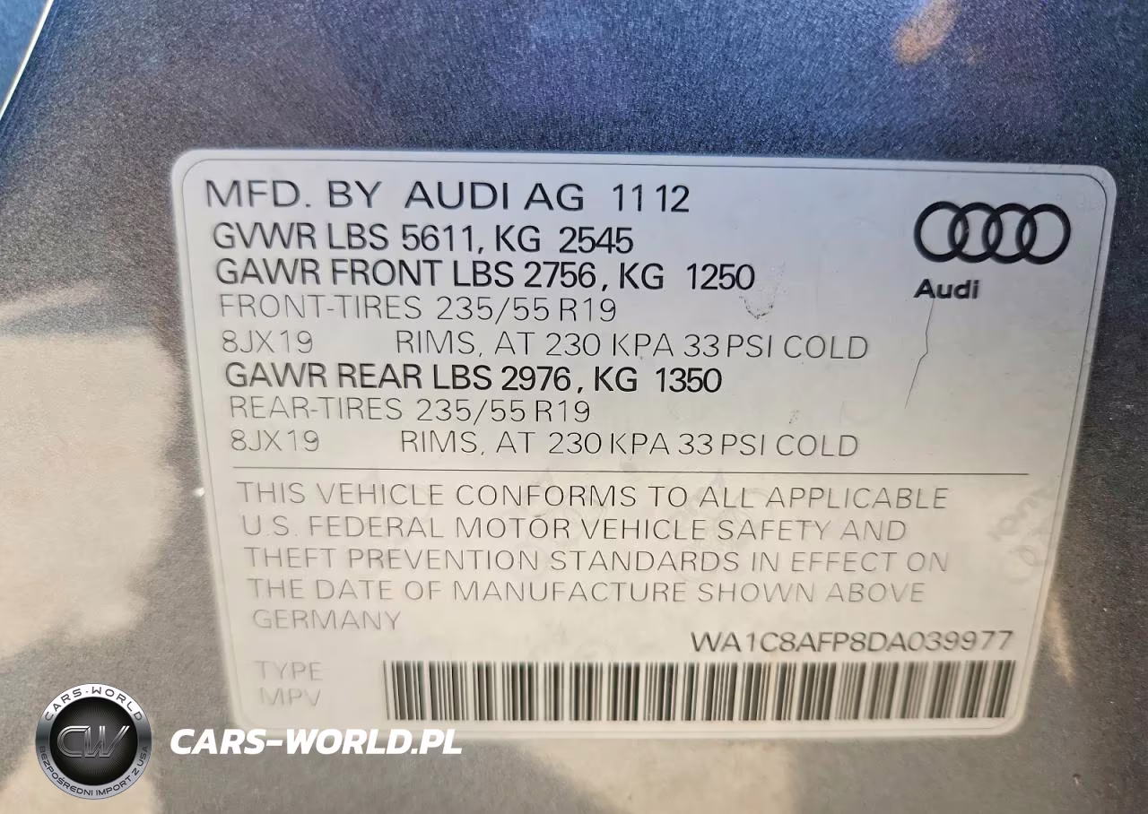 2013 Audi Q5 Premium Hybrid VIN:WA1C8AFP8DA039977 - 13