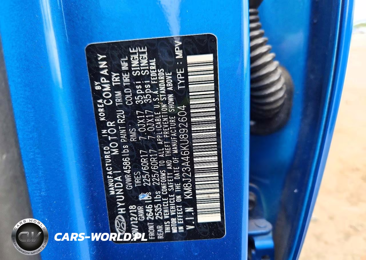 2019 Hyundai Tucson Se VIN:KM8J23A46KU892604 - 13