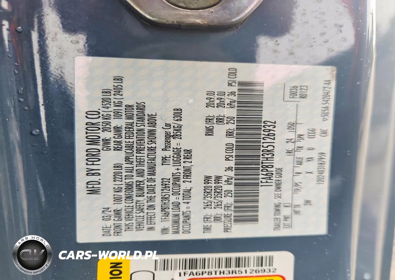 2024 Ford Mustang VIN:1FA6P8TH3R5126932 - 12