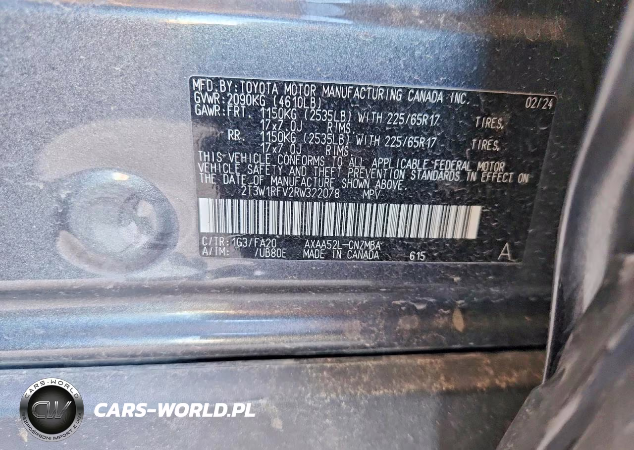 2024 Toyota Rav4 Xle VIN:2T3W1RFV2RW322078 - 13