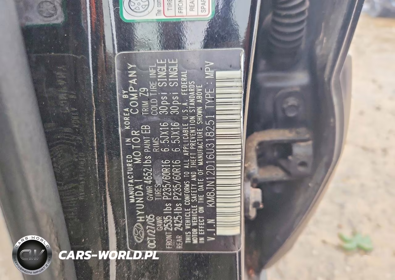 2006 Hyundai Tucson Gls VIN:KM8JN12D16U318251 - 12