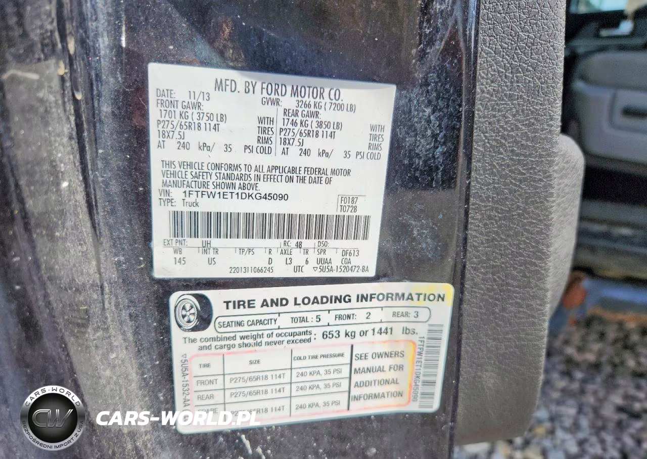 2013 Ford F150 Supercrew VIN:1FTFW1ET1DKG45090 - 12