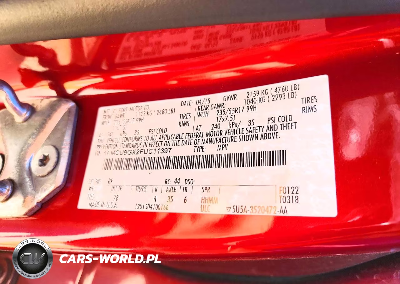 2015 Ford Escape Se VIN:1FMCU9GX2FUC11397 - 13