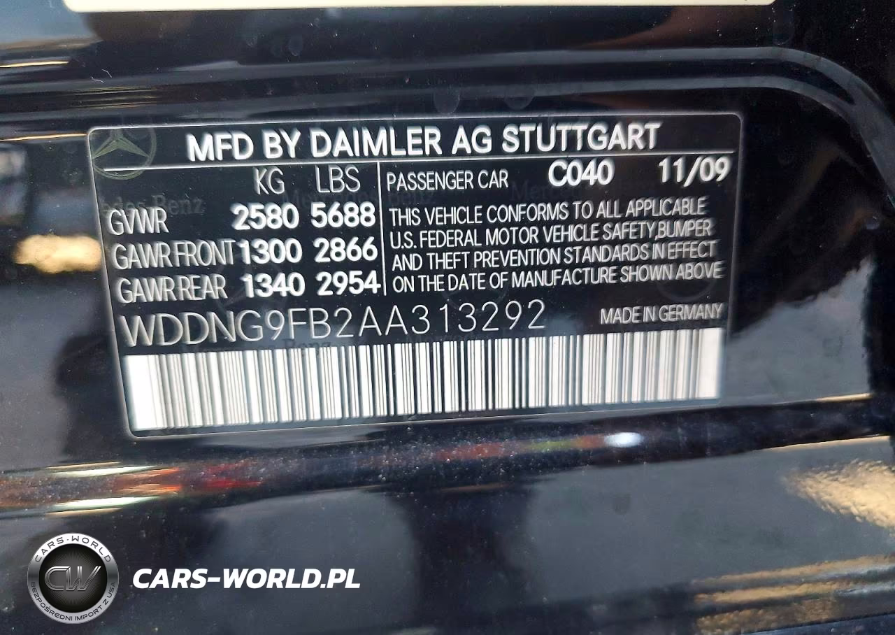 2010 Mercedes-Benz S 400 VIN:WDDNG9FB2AA313292 - 12