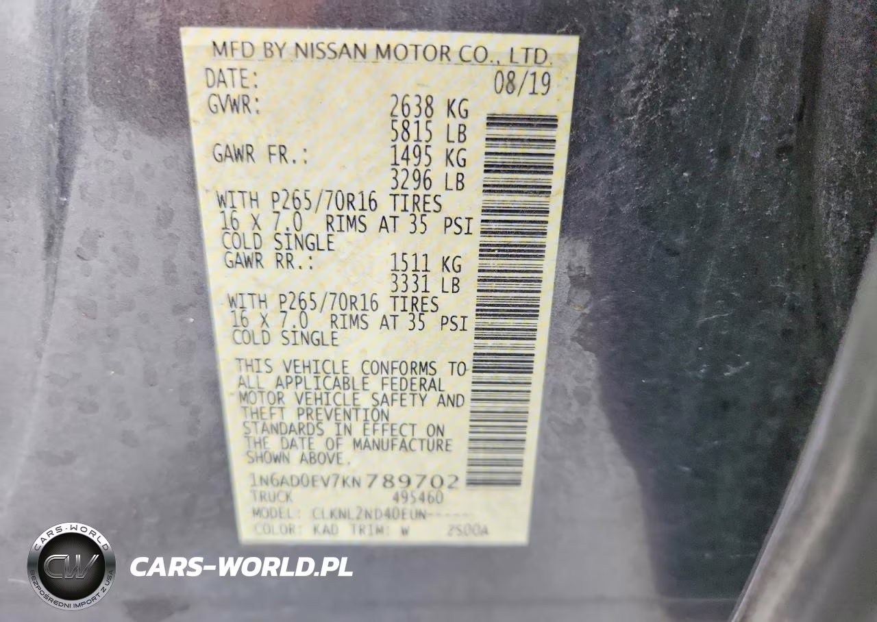 2019 Nissan Frontier Sv VIN:1N6AD0EV7KN789702 - 12