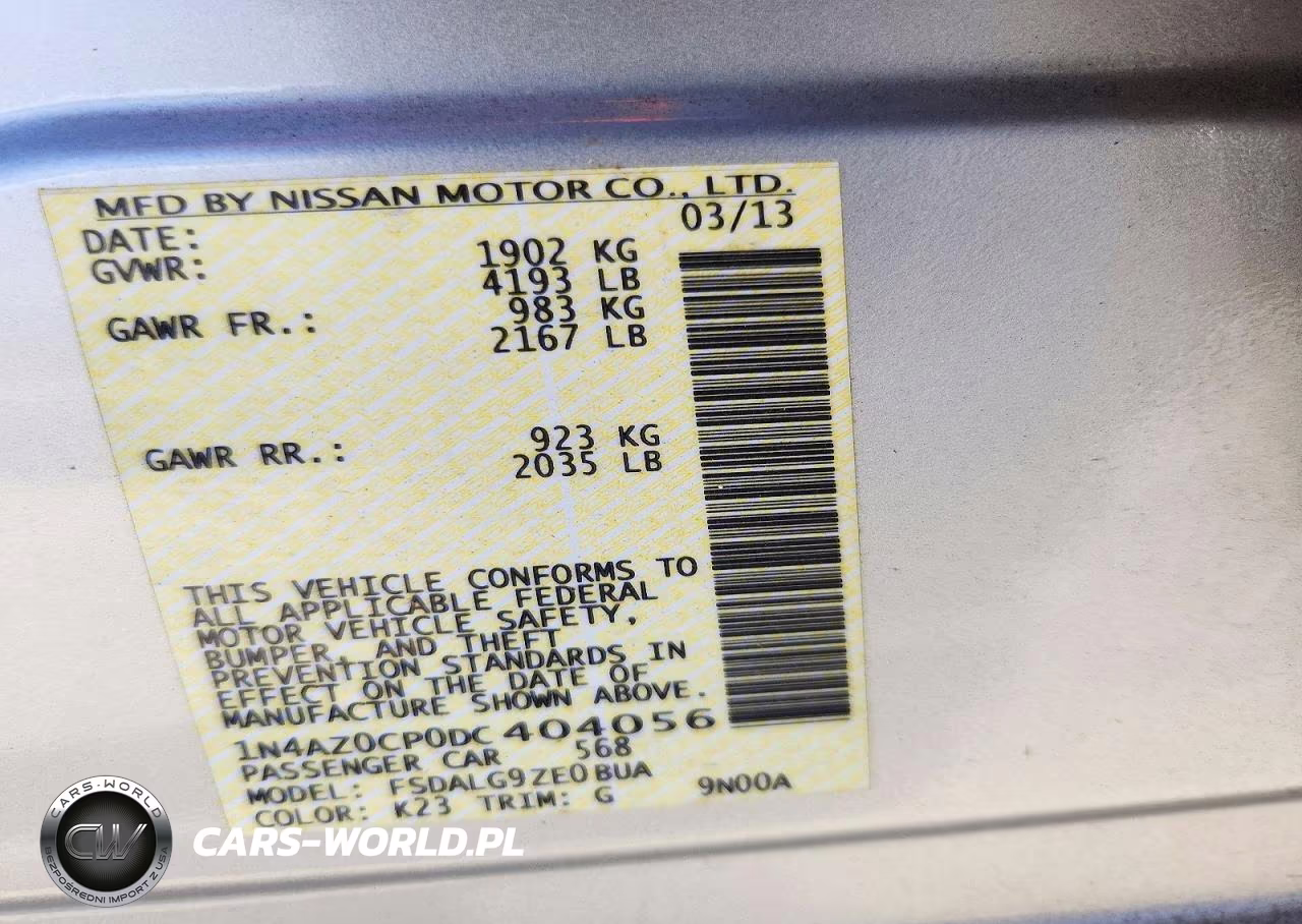 2013 Nissan Leaf S VIN:1N4AZ0CP0DC404056 - 12
