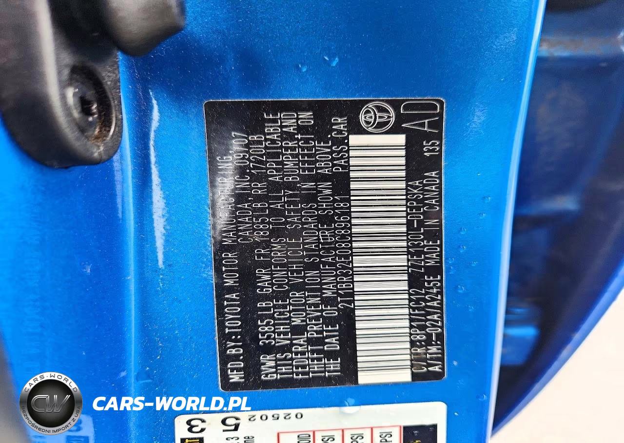 2008 Toyota Corolla S VIN:2T1BR32E08C896181 - 12