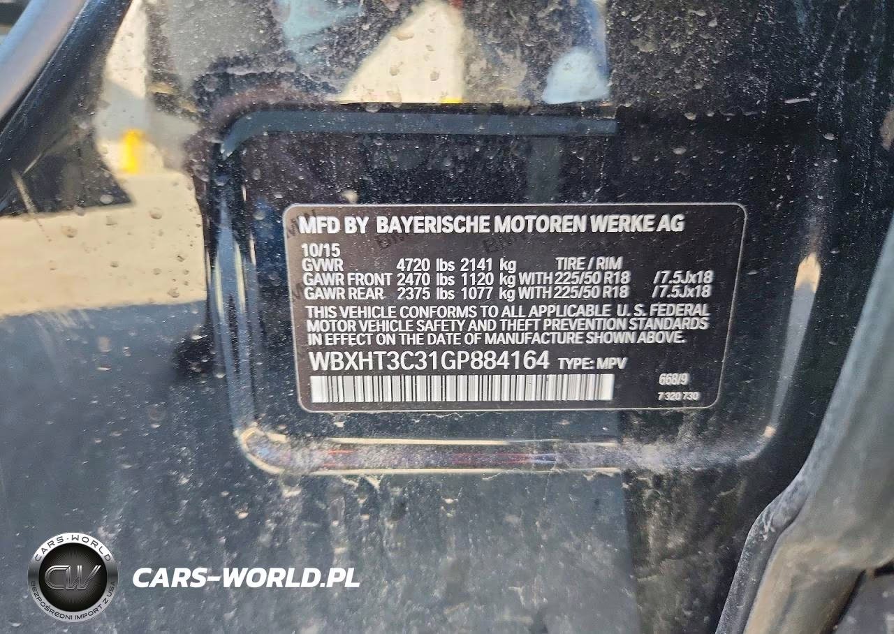 2016 BMW X1 xDrive28I VIN:WBXHT3C31GP884164 - 13