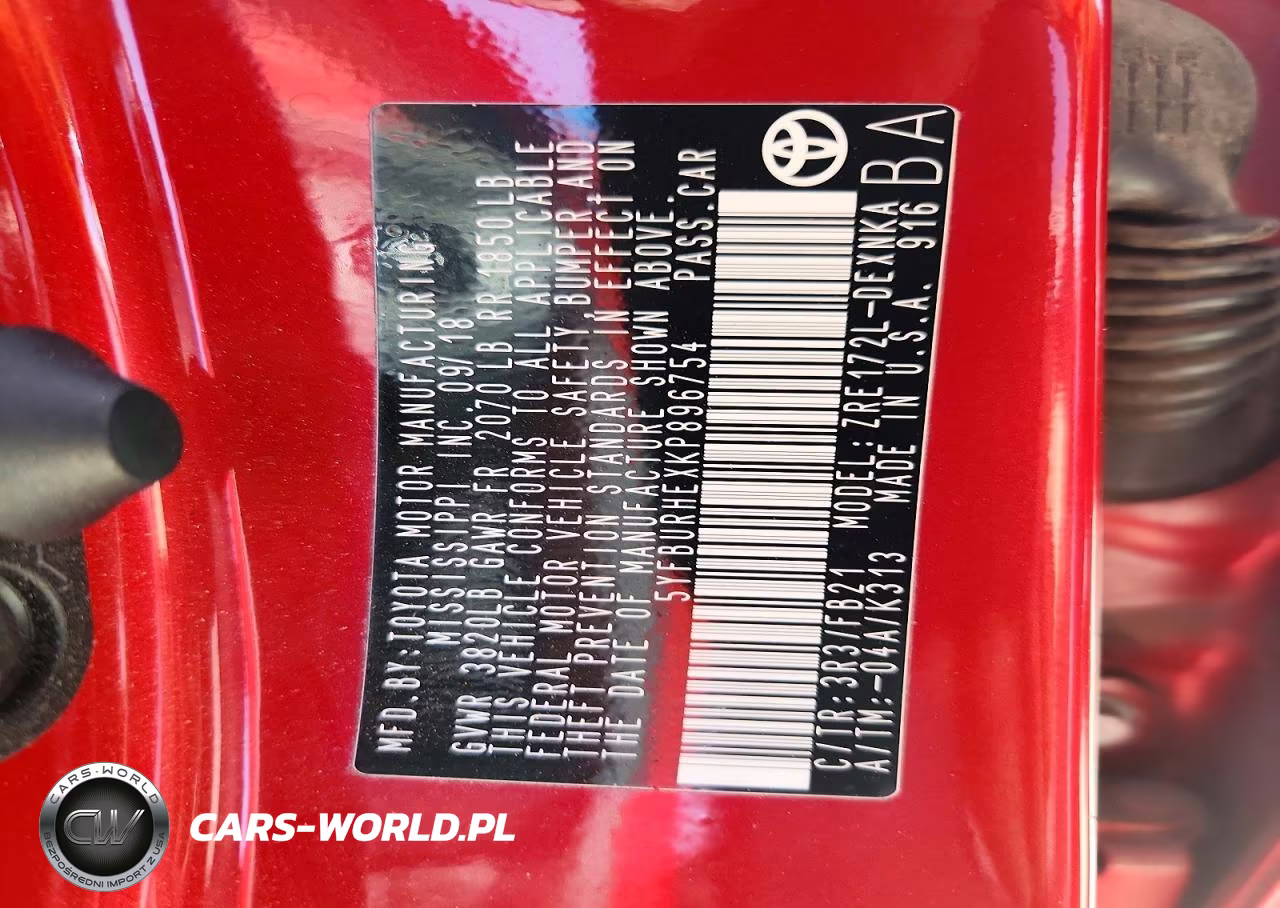 2019 Toyota Corolla Le VIN:5YFBURHEXKP896754 - 12