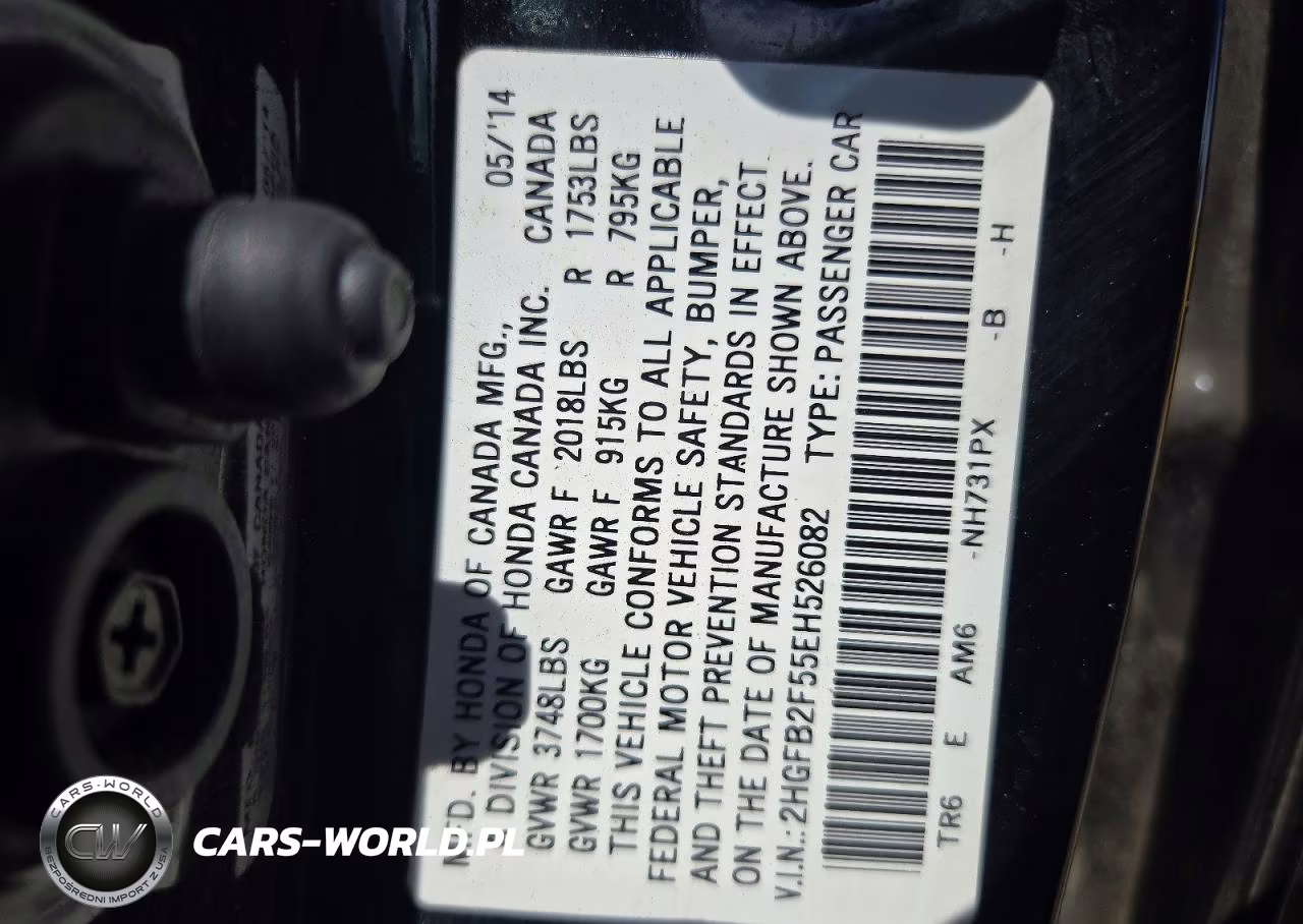 2014 Honda Civic Lx VIN:2HGFB2F55EH526082 - 13