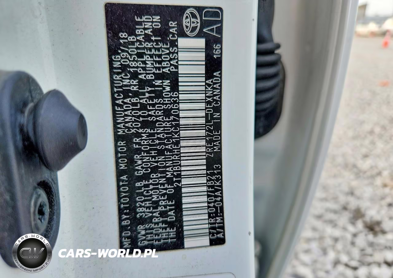 2019 Toyota Corolla Le VIN:2T1BURHE1KC170636 - 12