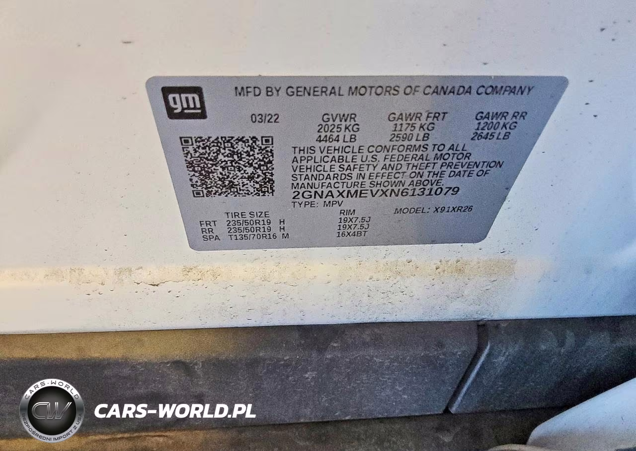 2022 Chevrolet Equinox Rs VIN:2GNAXMEVXN6131079 - 13