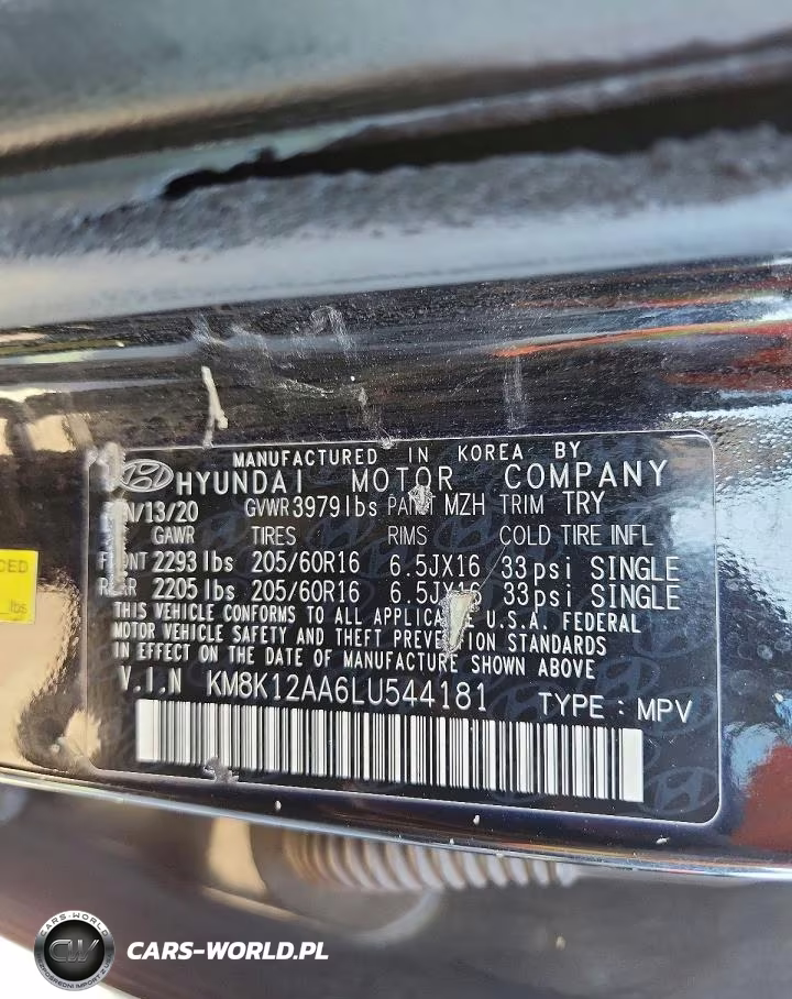 2020 Hyundai Kona Se VIN:KM8K12AA6LU544181 - 12