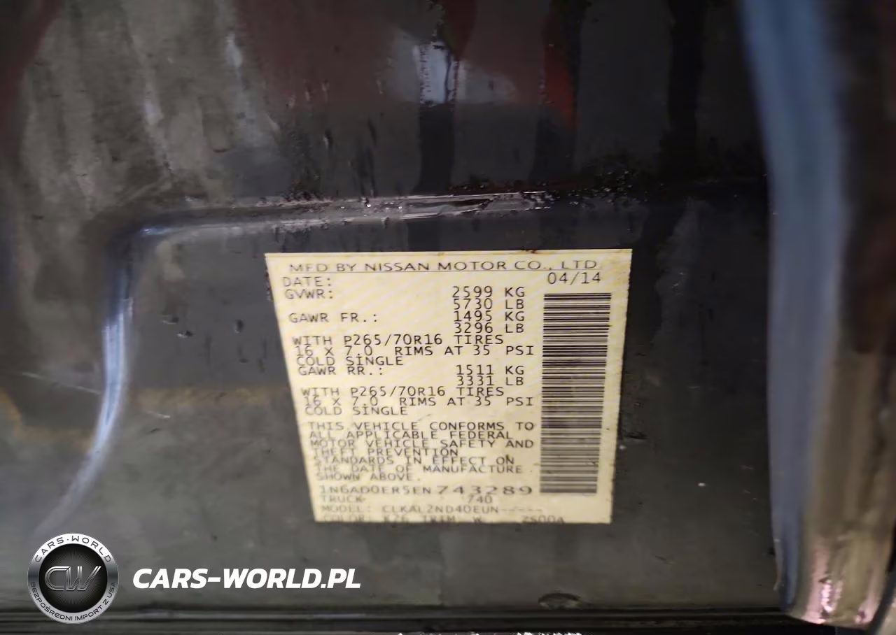 2014 Nissan Frontier Sv VIN:1N6AD0ER5EN743289 - 12