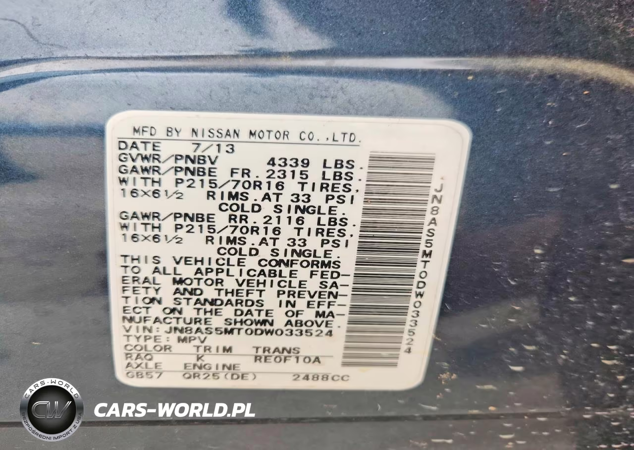 2013 Nissan Rogue S VIN:JN8AS5MT0DW033524 - 13
