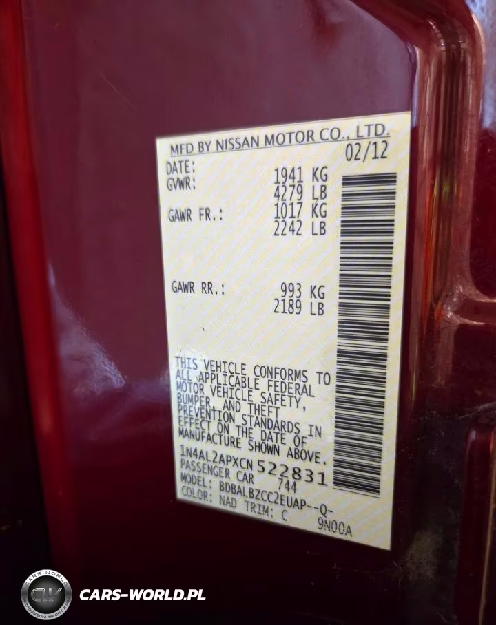 2012 Nissan Altima 2.5 S VIN:1N4AL2APXCN522831 - 12
