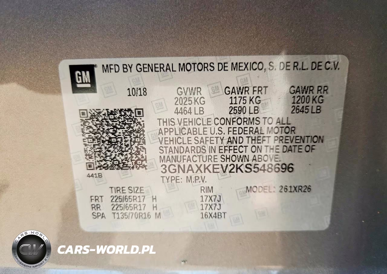 2019 Chevrolet Equinox Lt VIN:3GNAXKEV2KS548696 - 13