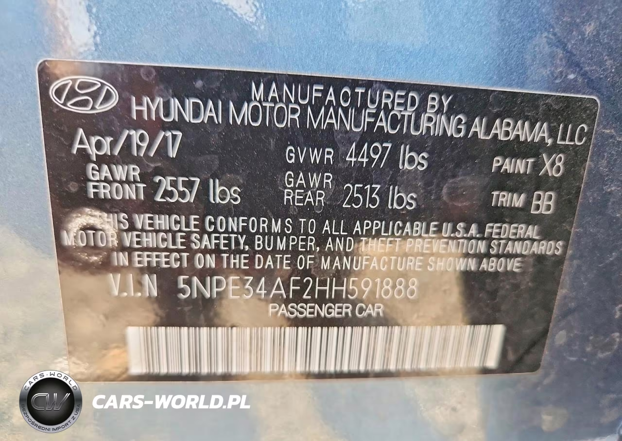 2017 Hyundai Sonata Sport VIN:5NPE34AF2HH591888 - 12