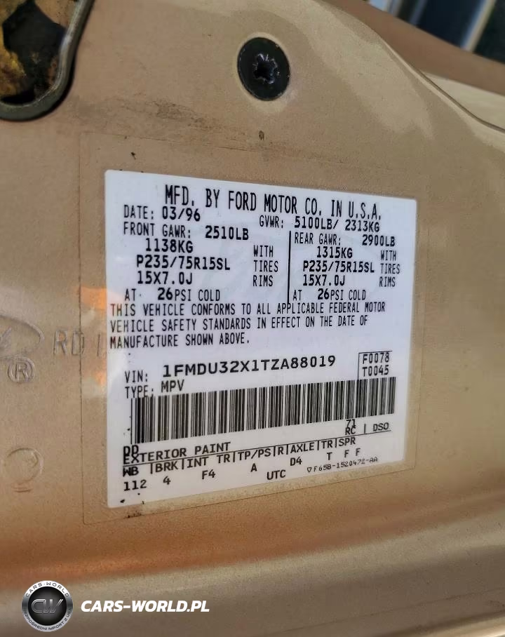 1996 Ford Explorer VIN:1FMDU32X1TZA88019 - 13