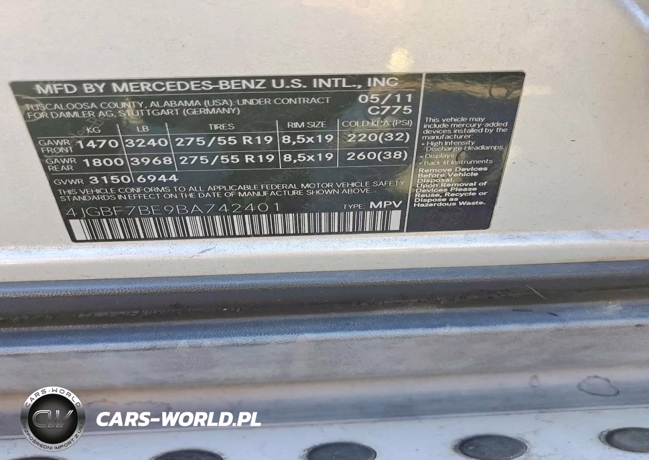 2011 Mercedes-Benz Gl 450 4Matic VIN:4JGBF7BE9BA742401 - 14