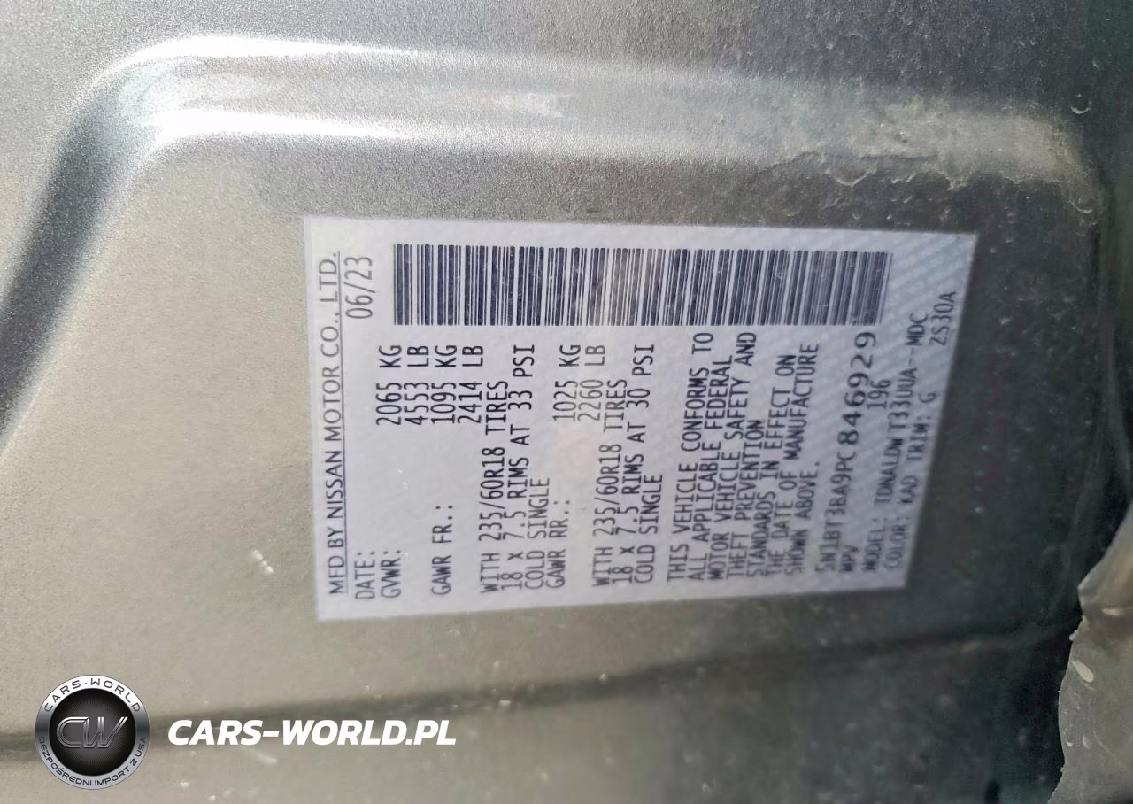 2023 Nissan Rogue Sv VIN:5N1BT3BA9PC846929 - 13