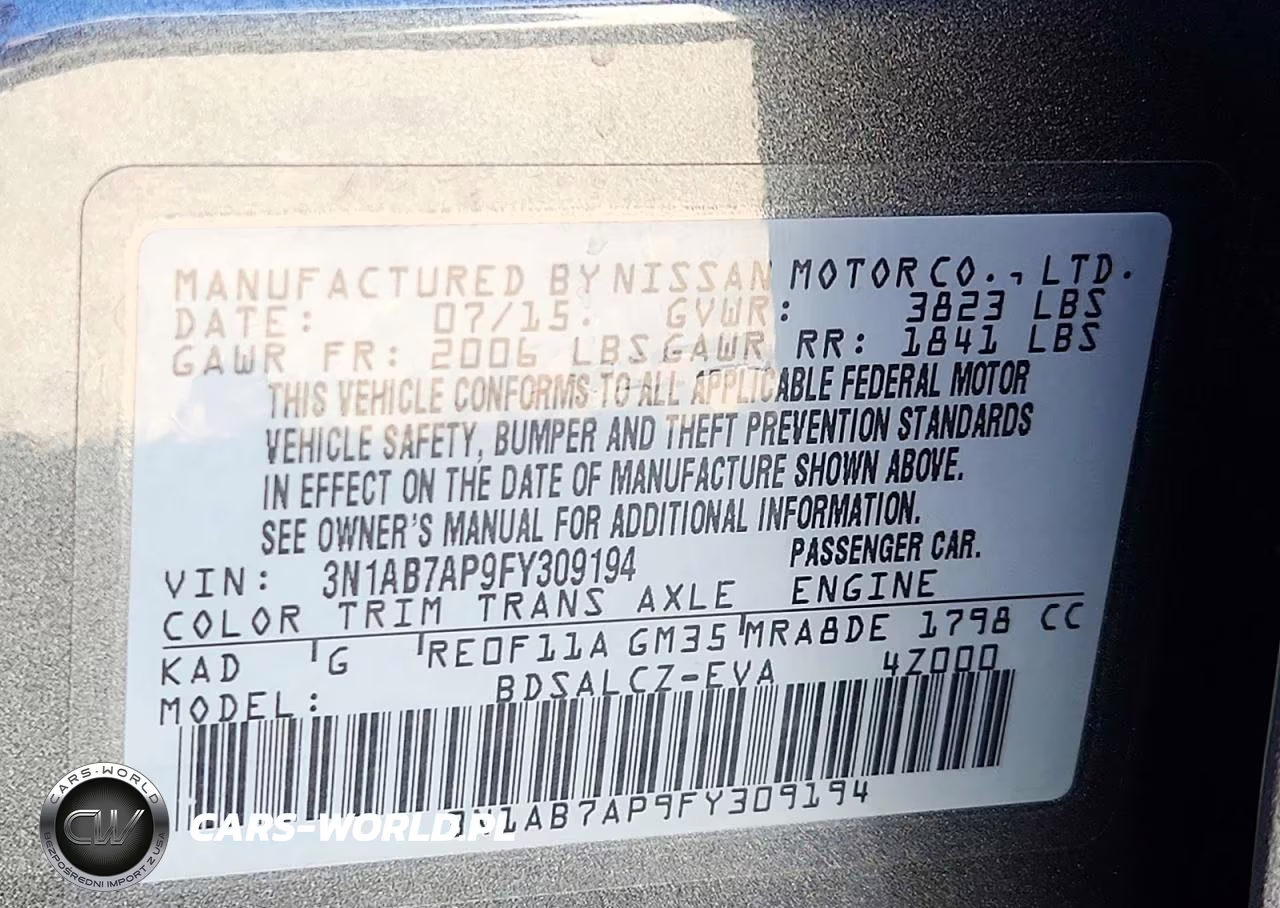 2015 Nissan Sentra S VIN:3N1AB7AP9FY309194 - 13