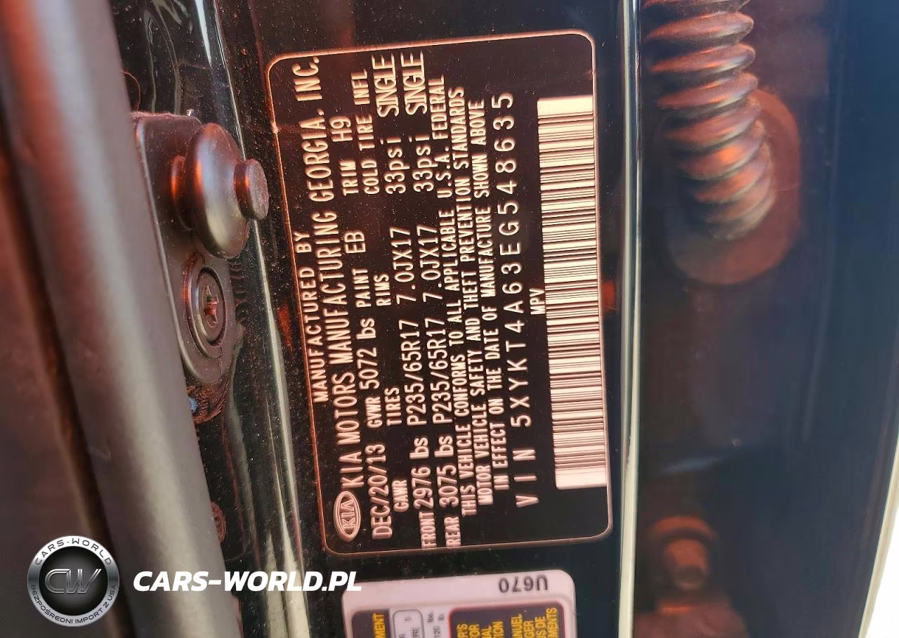 2014 Kia Sorento Lx VIN:5XYKT4A63EG548635 - 14