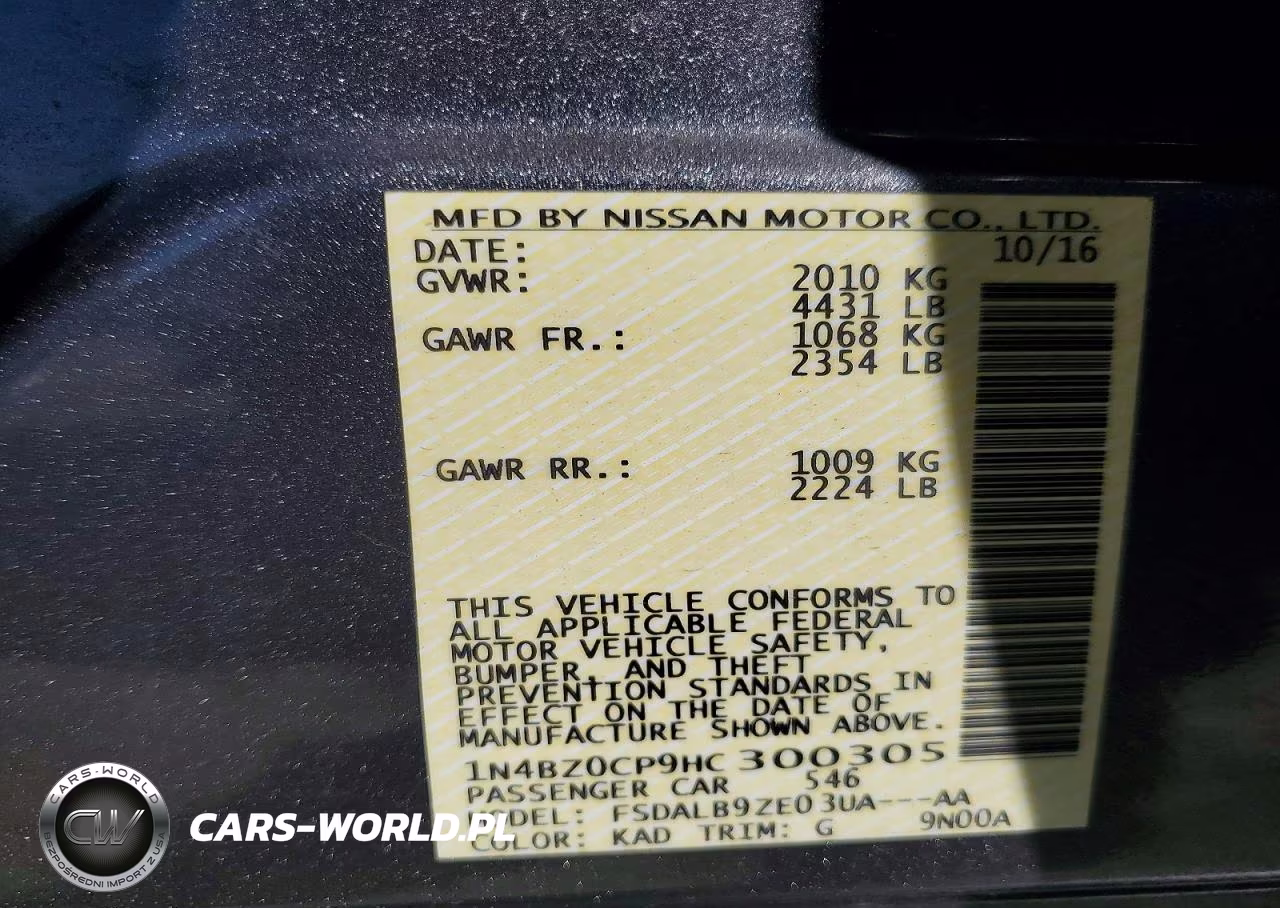 2017 Nissan Leaf S VIN:1N4BZ0CP9HC300305 - 12