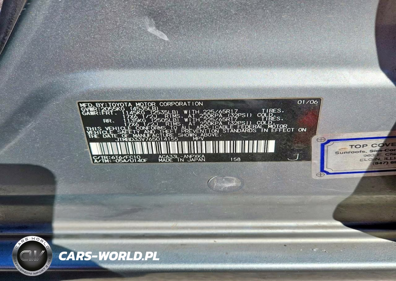 2006 Toyota Rav4 Base VIN:JTMBD33V765014155 - 13