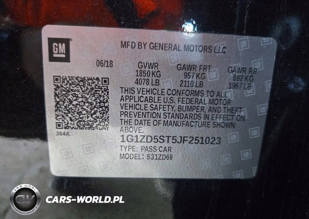 2018 Chevrolet Malibu Lt VIN:1G1ZD5ST5JF251023 - 12