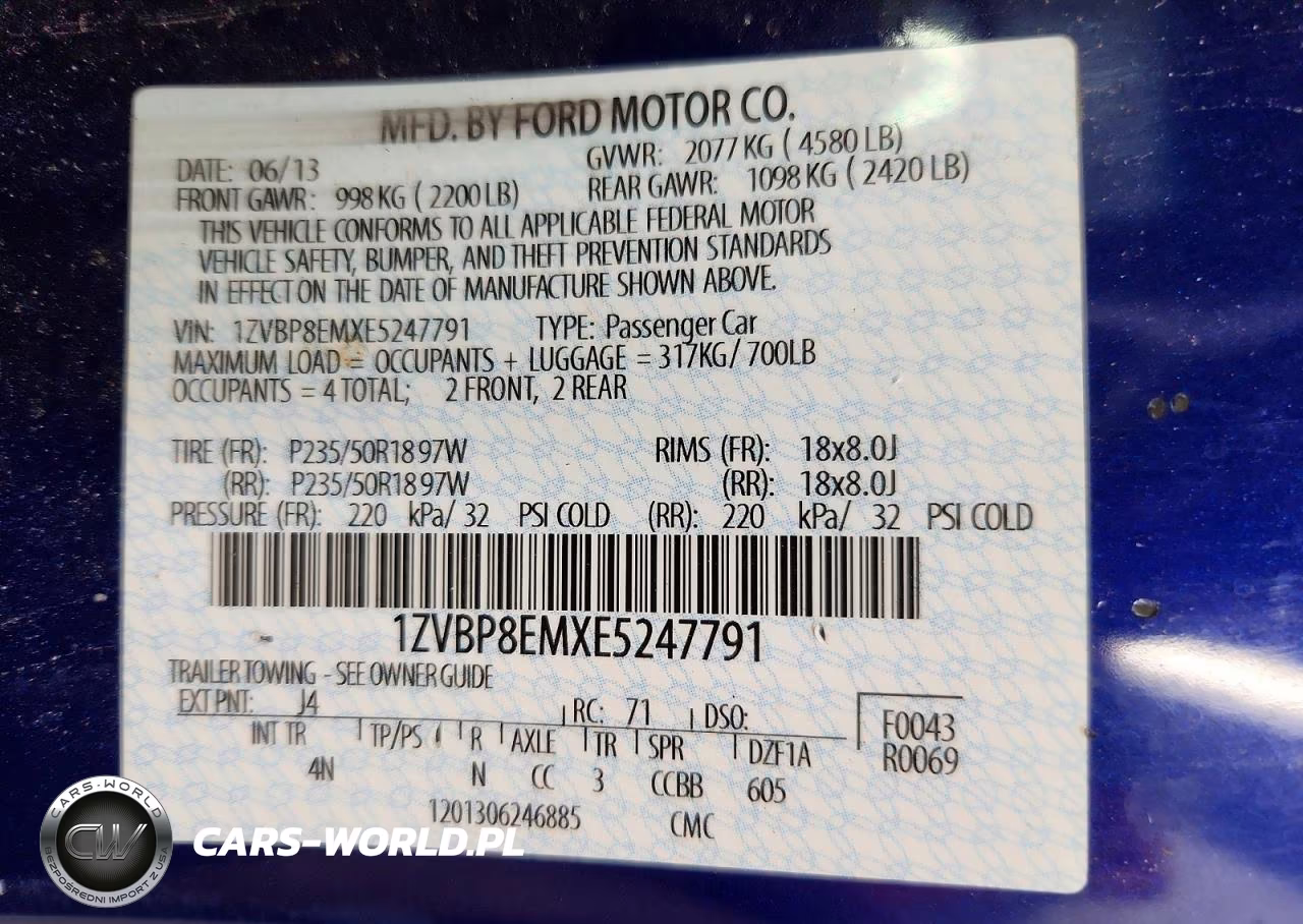 2014 Ford Mustang VIN:1ZVBP8EMXE5247791 - 13