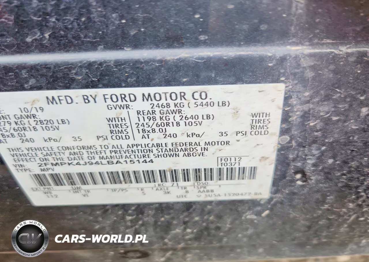 2020 Ford Edge Sel VIN:2FMPK4J94LBA15144 - 12