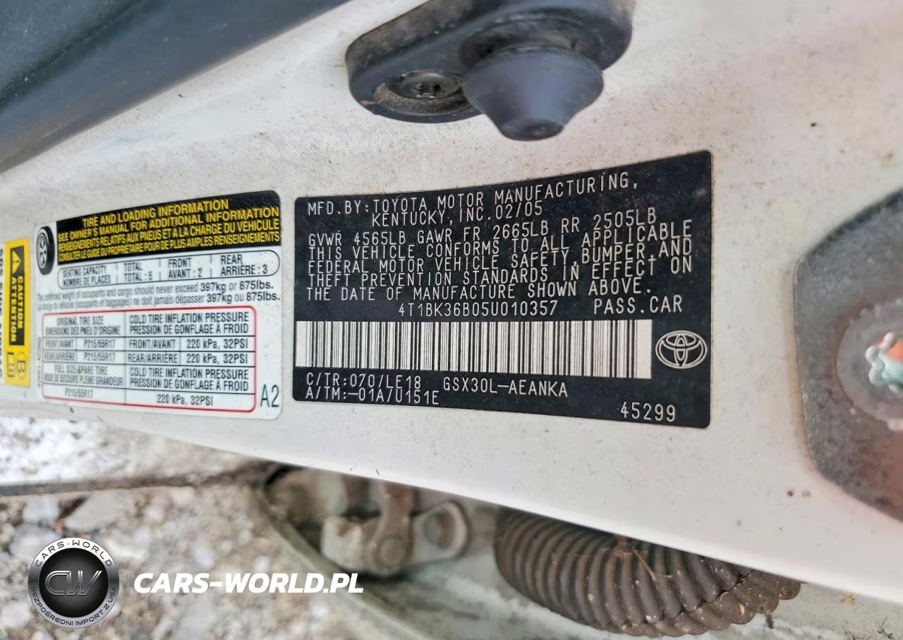 2005 Toyota Avalon Touring VIN:4T1BK36B05U010357 - 12