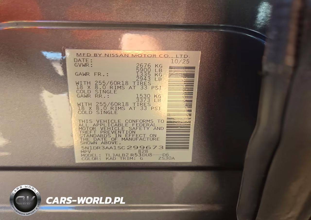 2025 Nissan Pathfinder S VIN:5N1DR3AA1SC299673 - 13