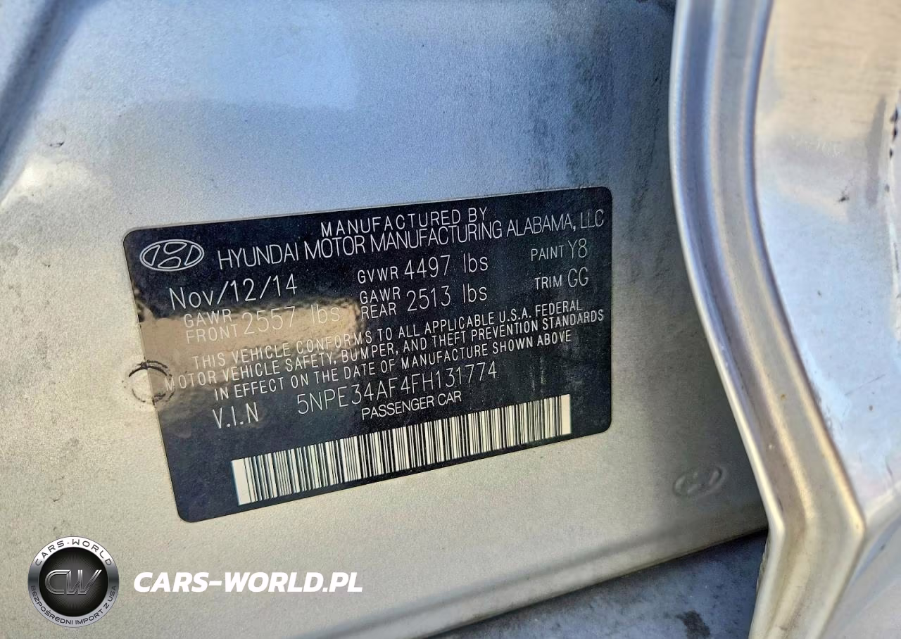 2015 Hyundai Sonata Sport VIN:5NPE34AF4FH131774 - 12